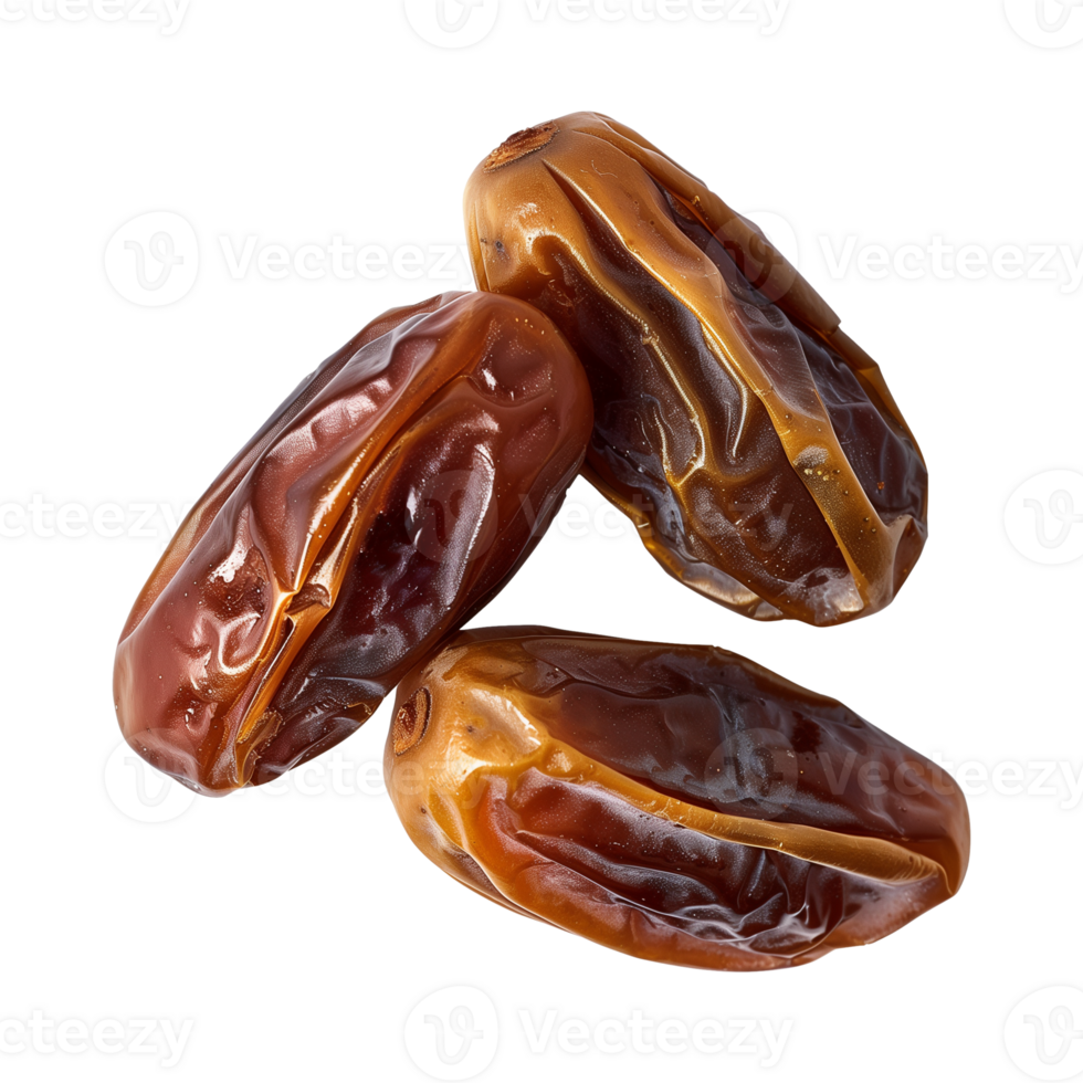 AI generated dates fruit isolated on a transparent background, PNG