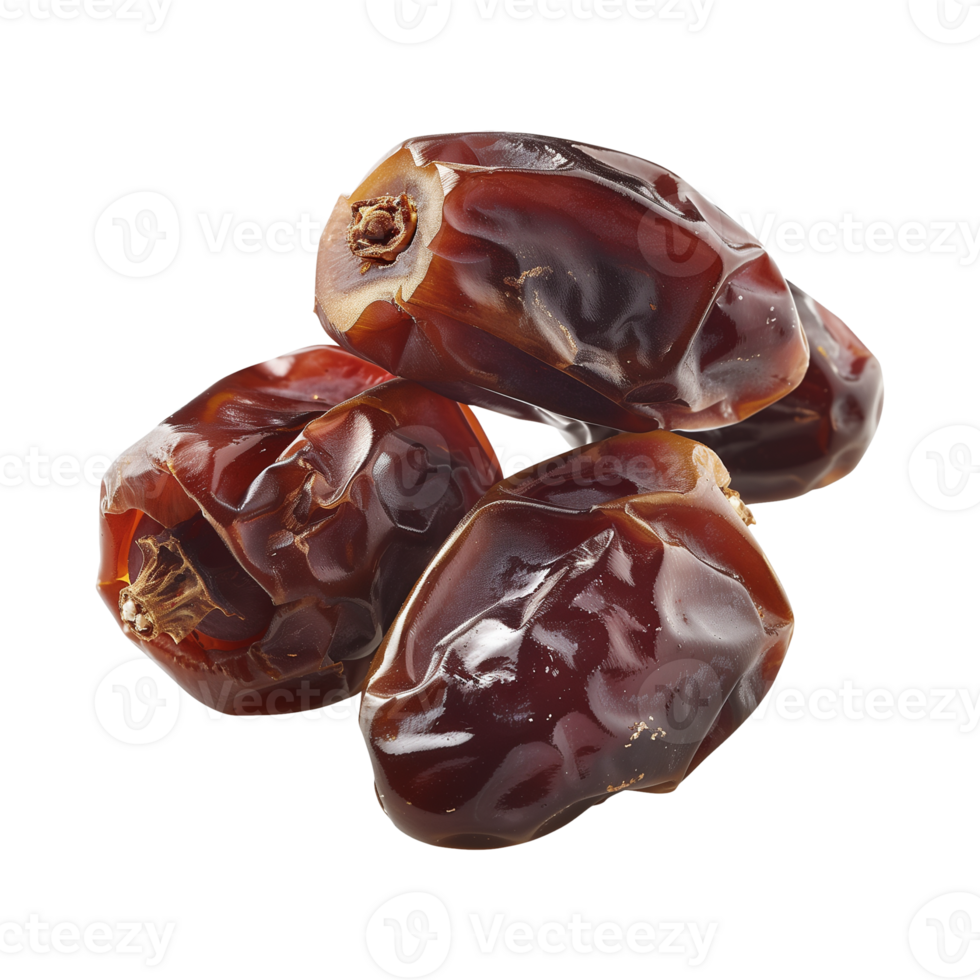 AI generated dates fruit isolated on a transparent background, PNG