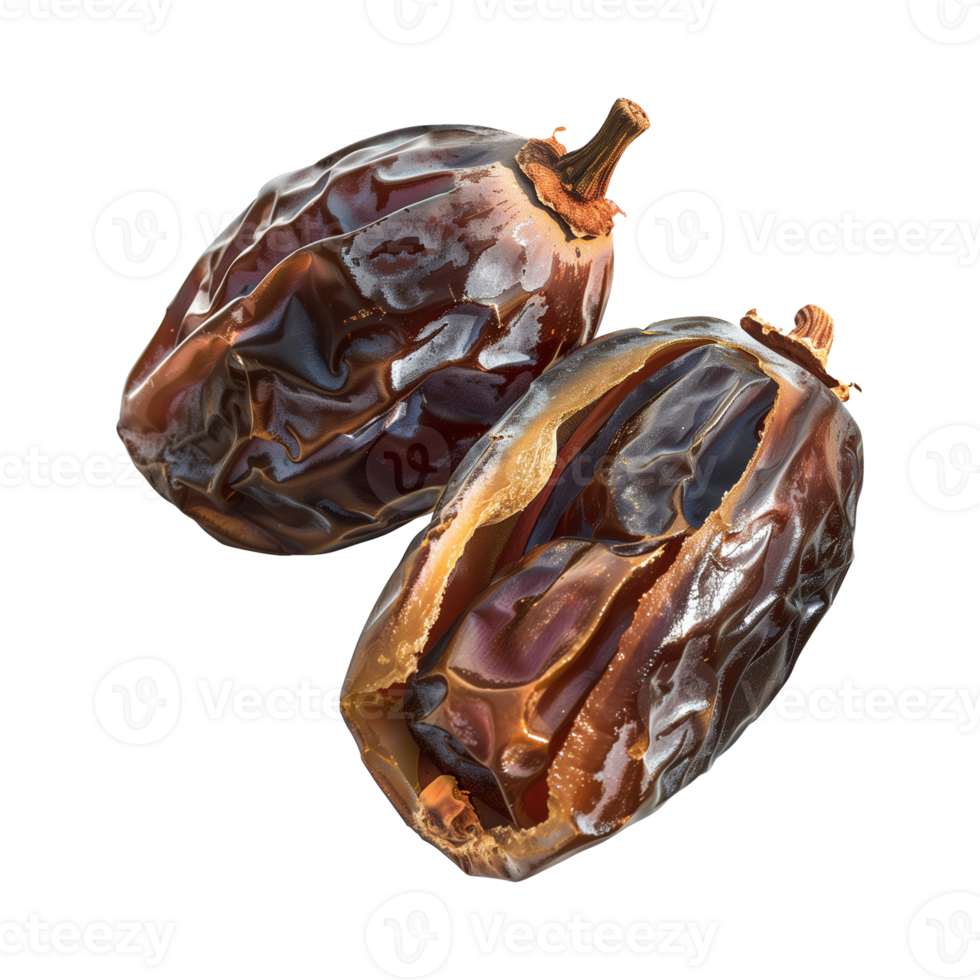 AI generated dates fruit isolated on a transparent background, PNG