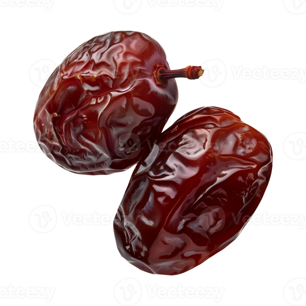 AI generated dates fruit isolated on a transparent background, PNG