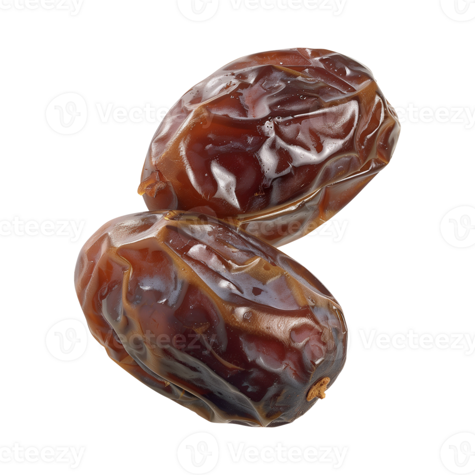 AI generated dates fruit isolated on a transparent background, PNG