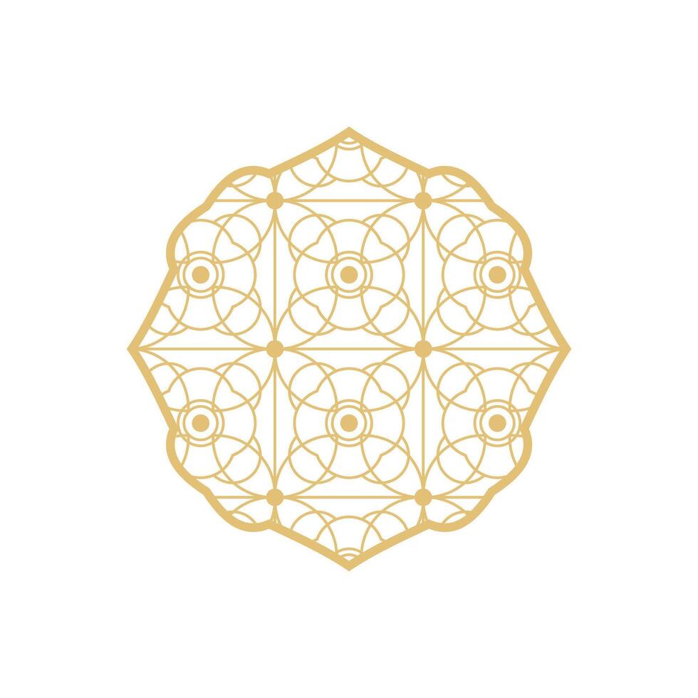 Arábica islámico modelo arco marco. islámico dorado marco formas Ramadán ventana con ornamento. vector oriental decoración diseño. musulmán Clásico frontera para diseño. indio decoración en oriental estilo.