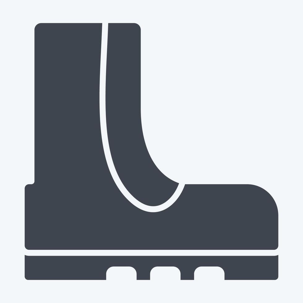 Icon Army Shoe. related to Military And Army symbol. glyph style. simple design illustration vector