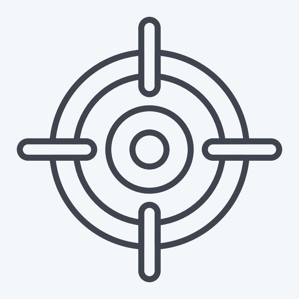 Icon Target. related to Military And Army symbol. line style. simple design illustration vector