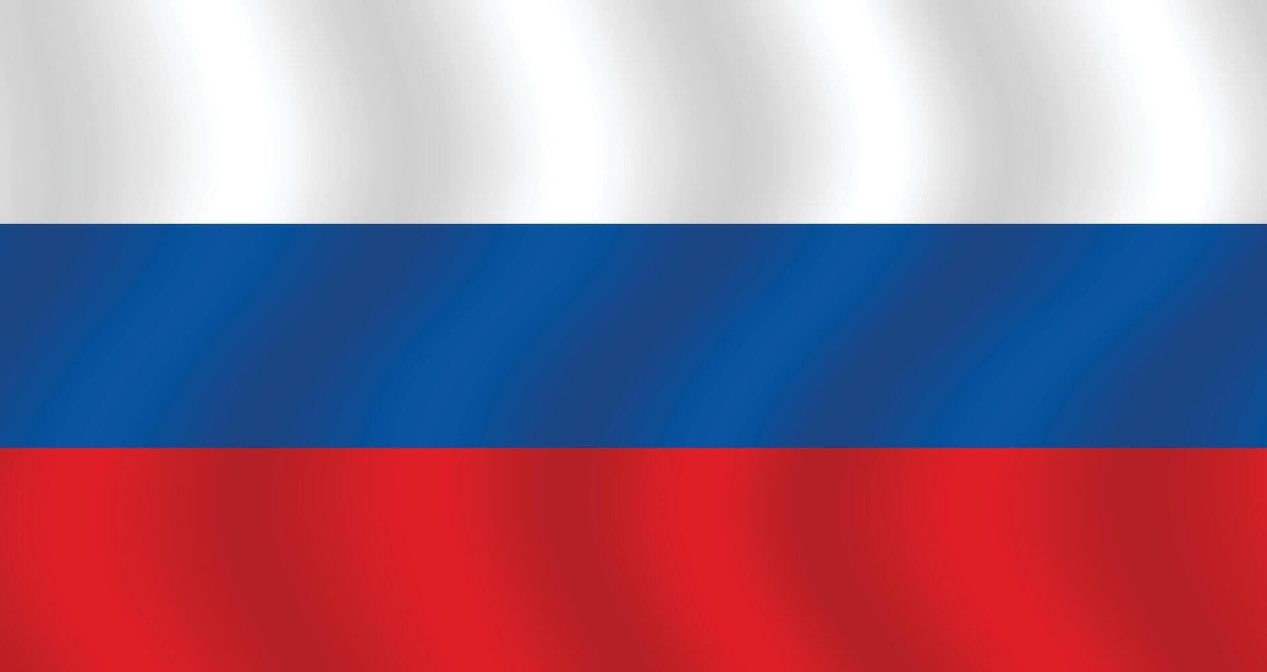 plano ilustración de el ruso nacional bandera. Rusia bandera diseño. Rusia ola bandera. vector