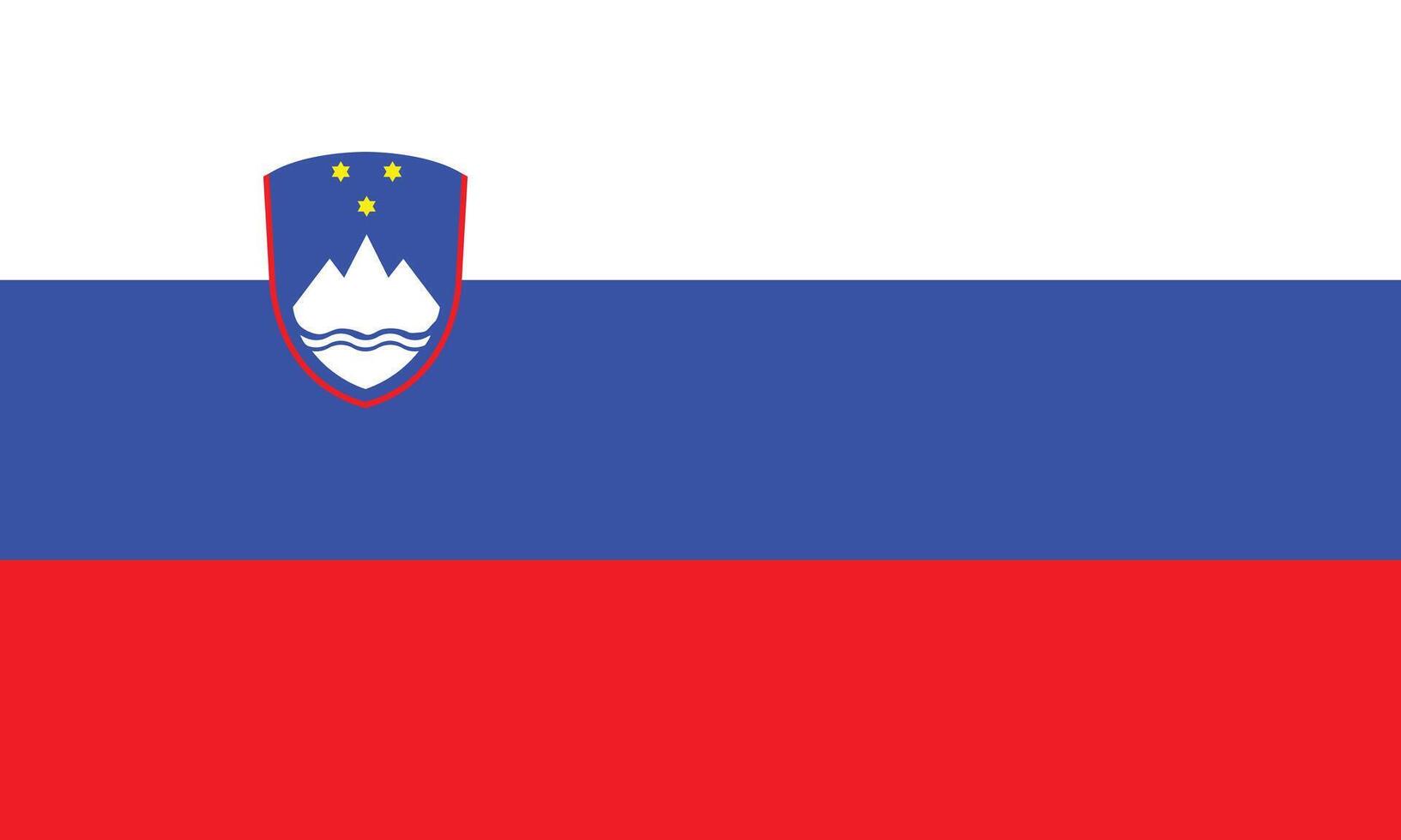 Flat Illustration of Slovenia national flag. Slovenia flag design. vector