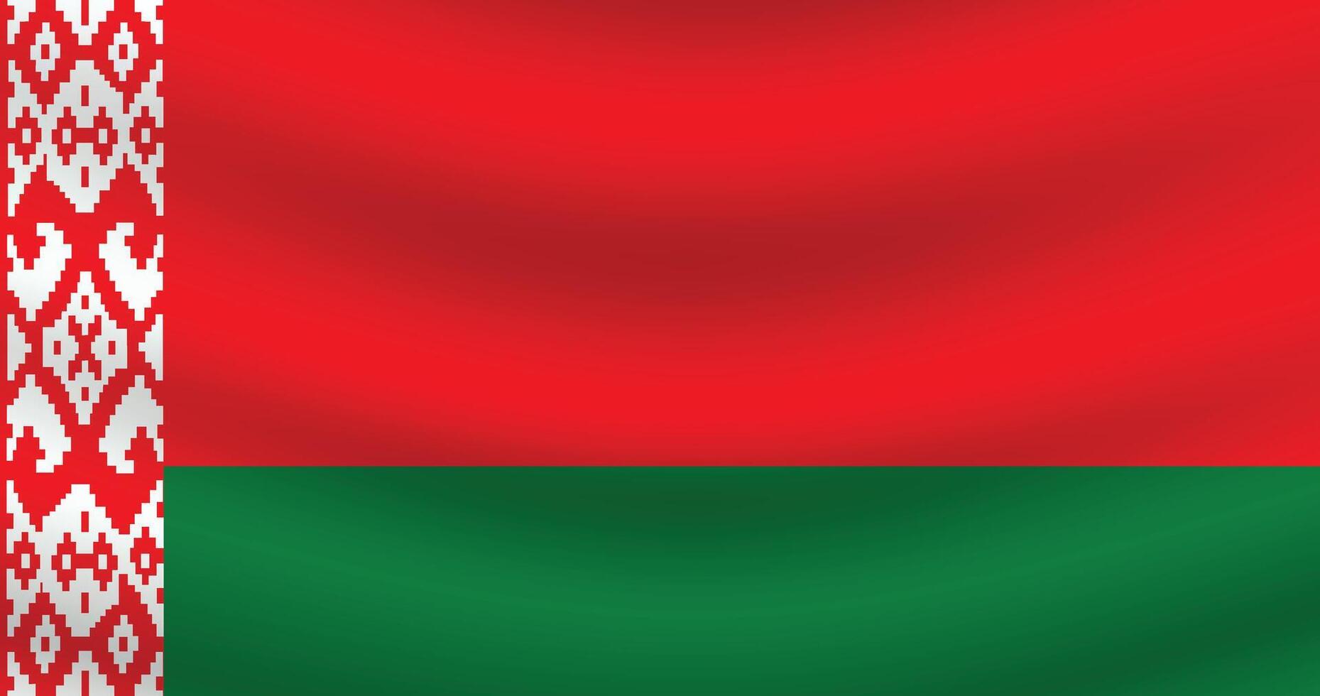 Flat Illustration of Belarus national flag. Belarus flag design. Belarus Wave flag. vector