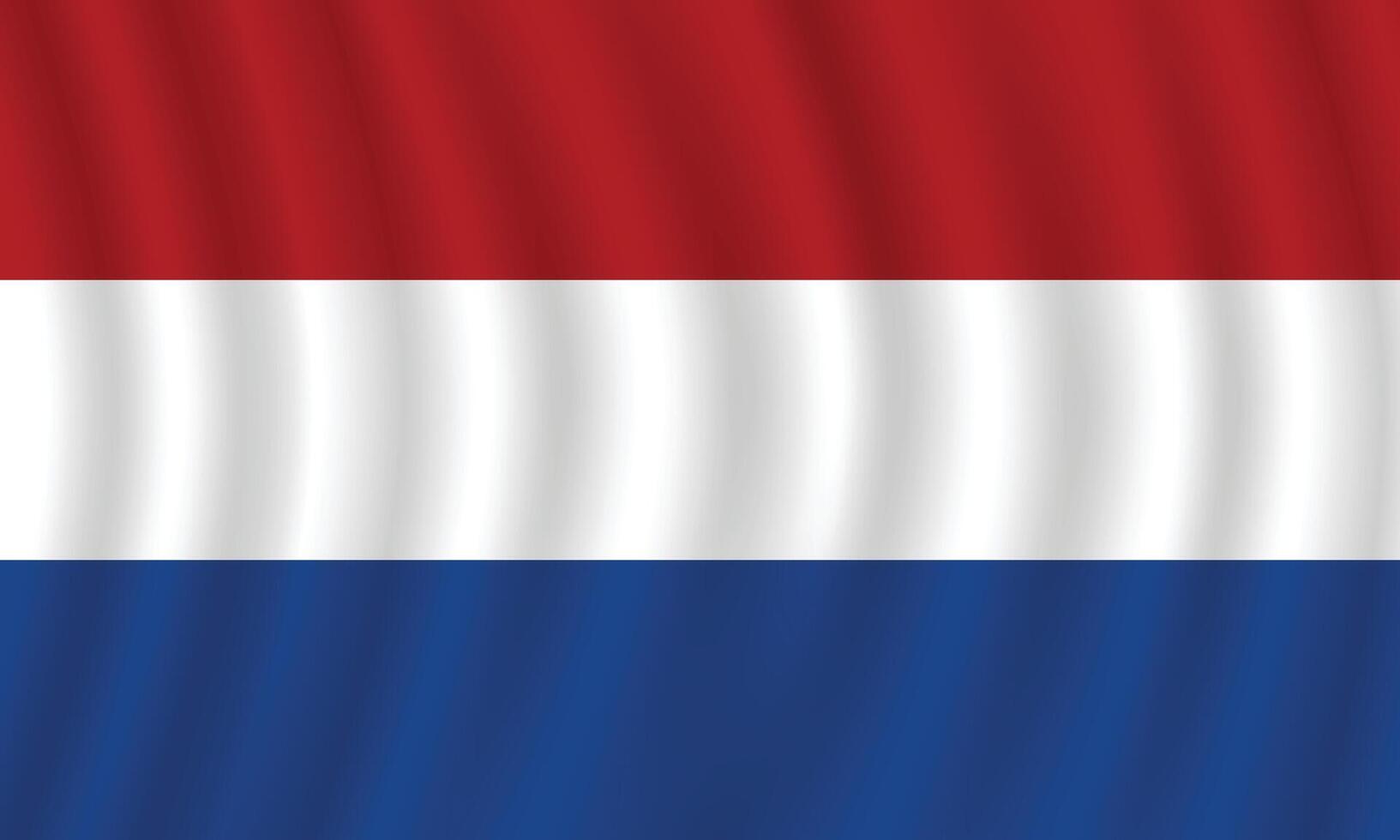 plano ilustración de el Países Bajos nacional bandera. Países Bajos bandera diseño. Países Bajos ola bandera. vector