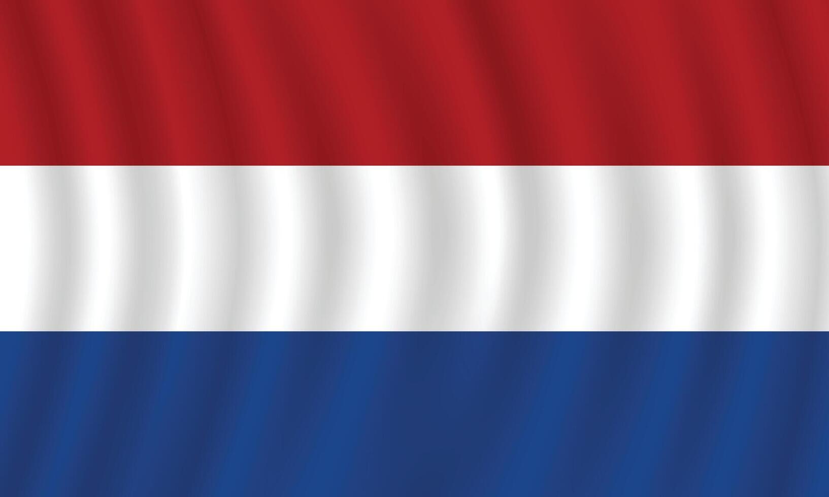 Flat Illustration of the Netherlands national flag. Netherlands flag design. Netherlands Wave flag. vector