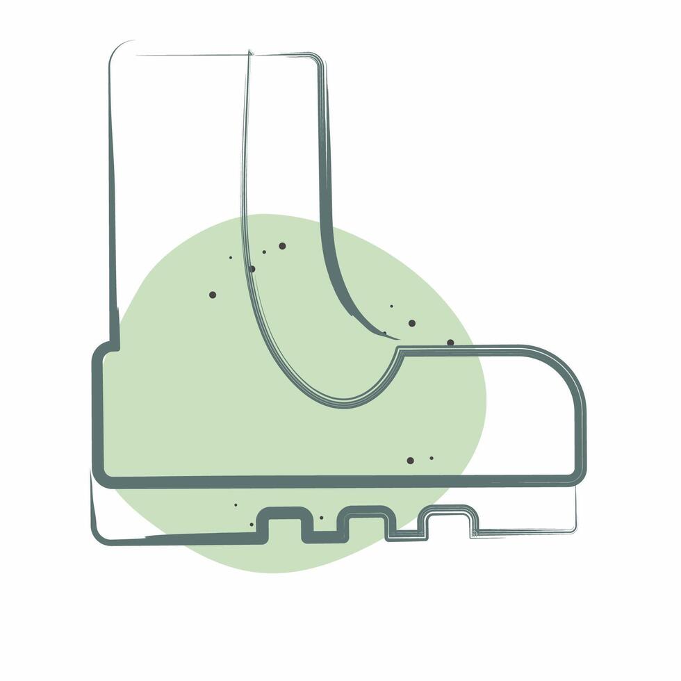 Icon Army Shoe. related to Military And Army symbol. Color Spot Style. simple design illustration vector