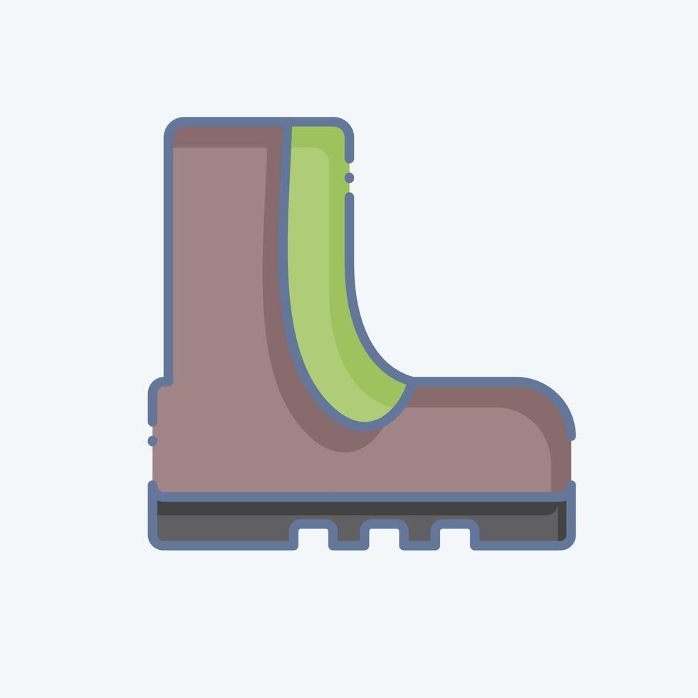 icono Ejército zapato. relacionado a militar y Ejército símbolo. garabatear estilo. sencillo diseño ilustración vector