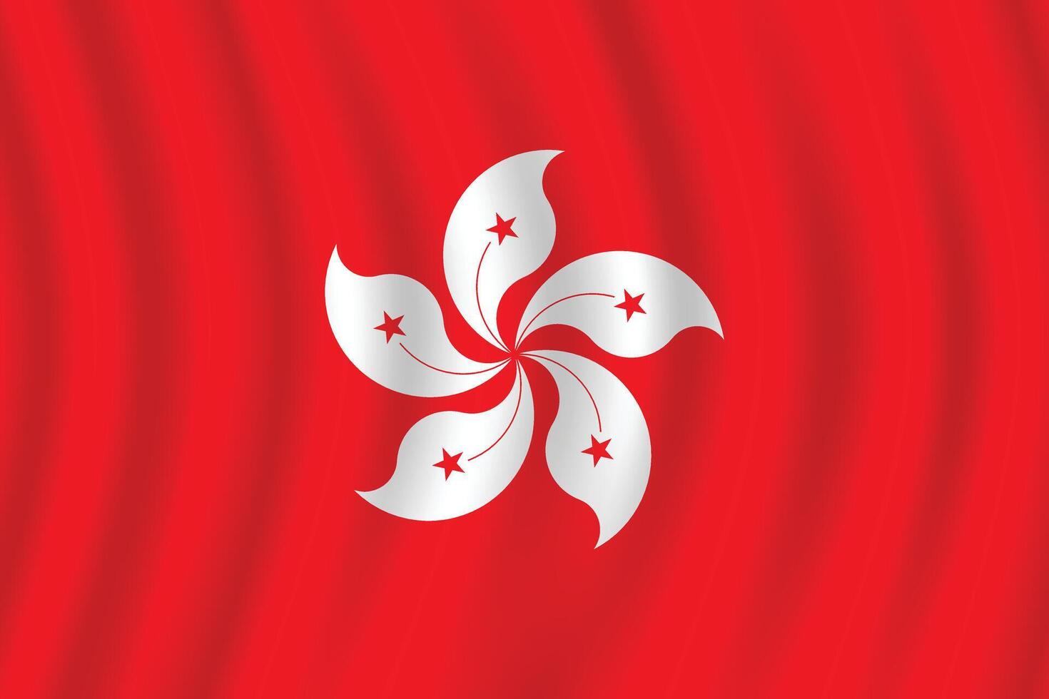 plano ilustración de el hong kong nacional bandera. hong kong bandera diseño. hong kong ola bandera. vector
