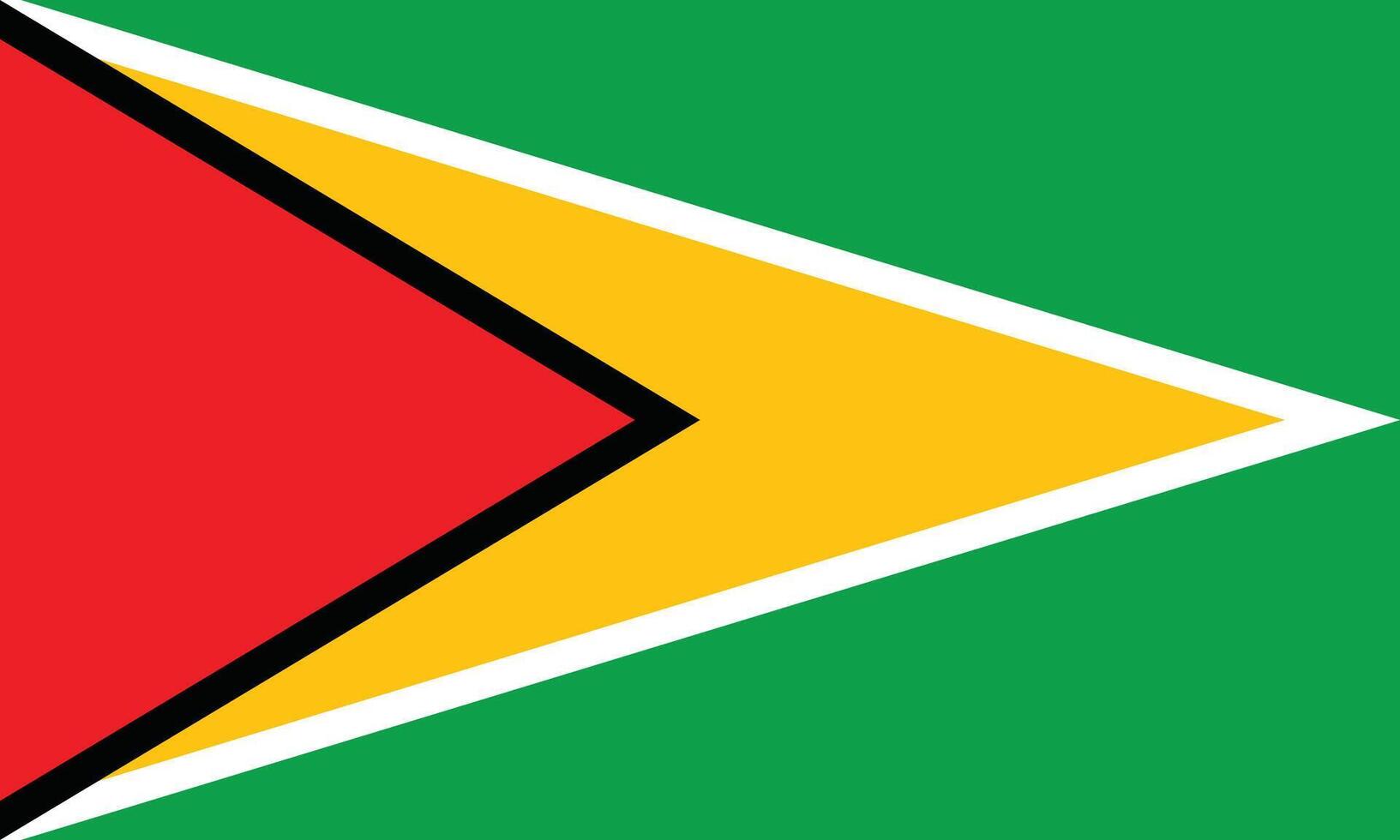 Flat Illustration of Guyana flag. Guyana national flag design. vector