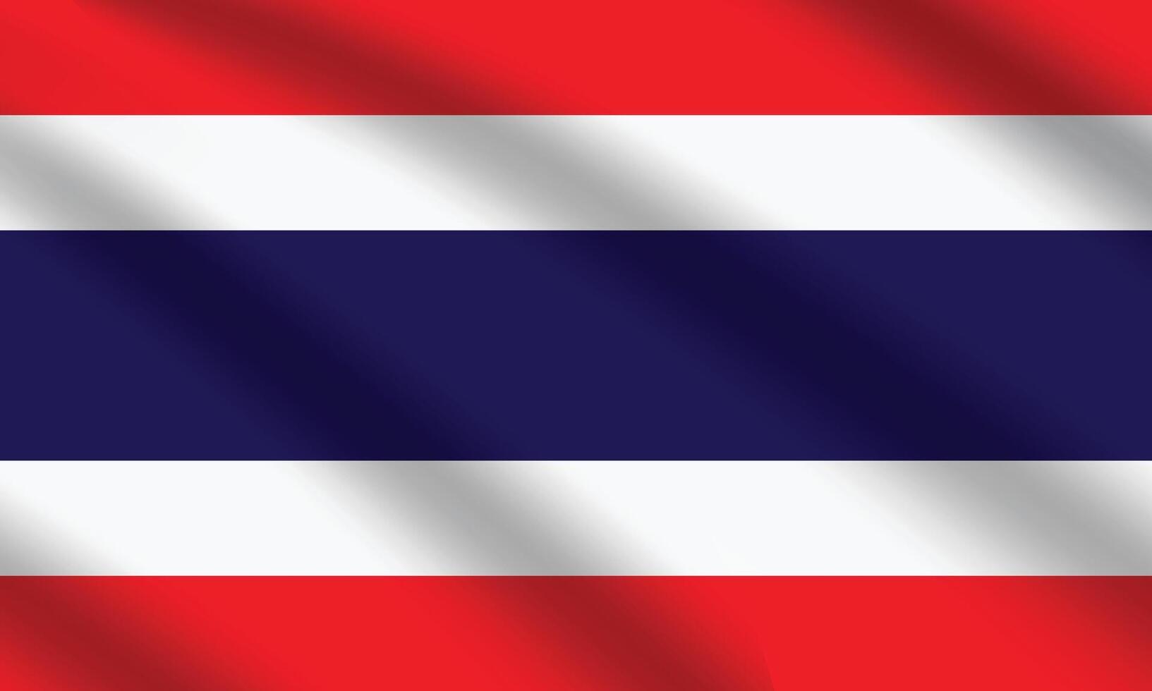 Flat Illustration of Thailand national flag. Thailand flag design. Thailand wave flag. vector