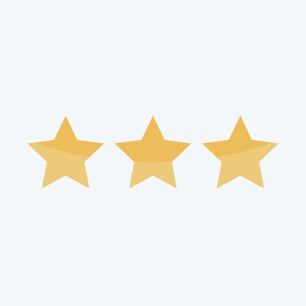 Icon Star Rank. related to Military And Army symbol. flat style. simple design illustration vector