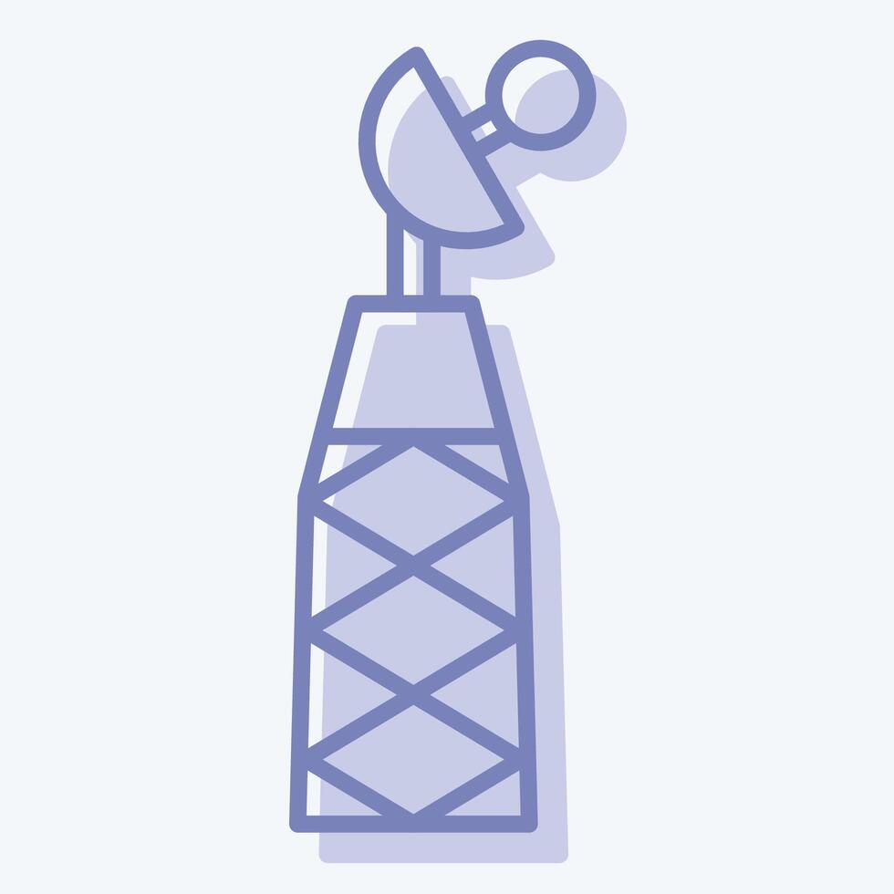 icono señal torre. relacionado a militar y Ejército símbolo. dos tono estilo. sencillo diseño ilustración vector