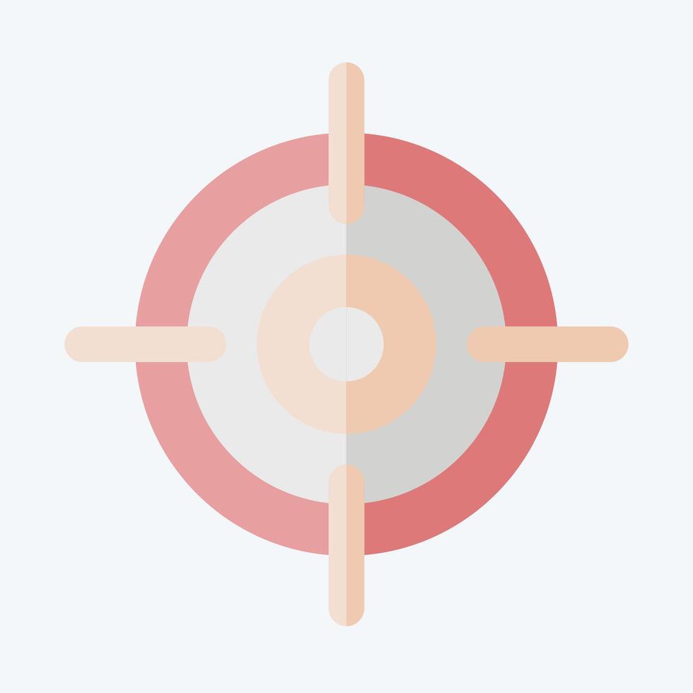 Icon Target. related to Military And Army symbol. flat style. simple design illustration vector