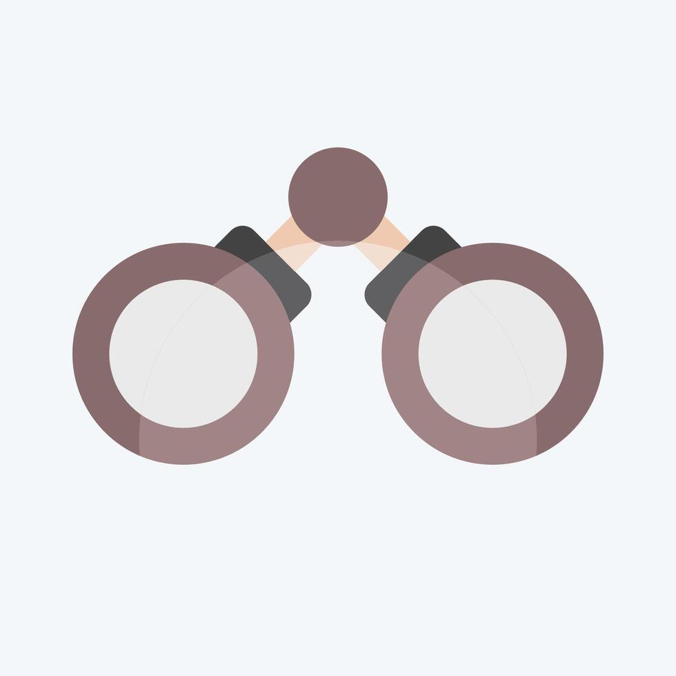 Icon Binocular. related to Military And Army symbol. flat style. simple design illustration vector
