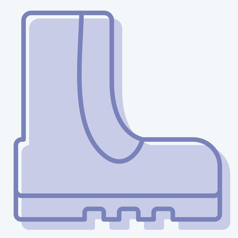 Icon Army Shoe. related to Military And Army symbol. two tone style. simple design illustration vector