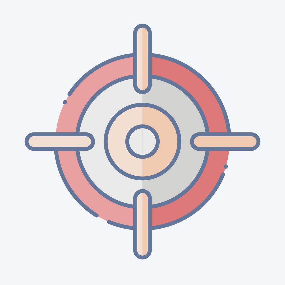 Icon Target. related to Military And Army symbol. doodle style. simple design illustration vector