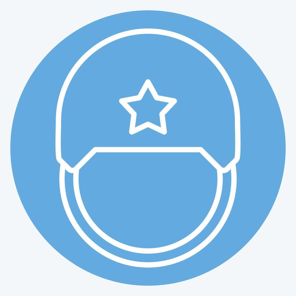 Icon Army Helmet. related to Military And Army symbol. blue eyes style. simple design illustration vector