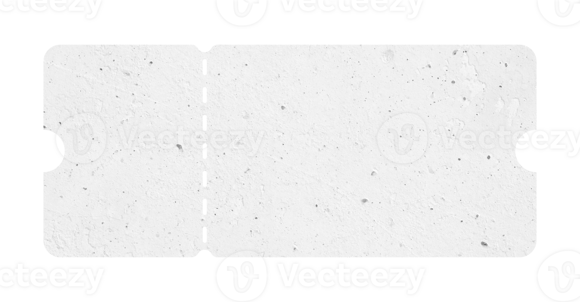 White ticket isolated with paper texture for mockups png