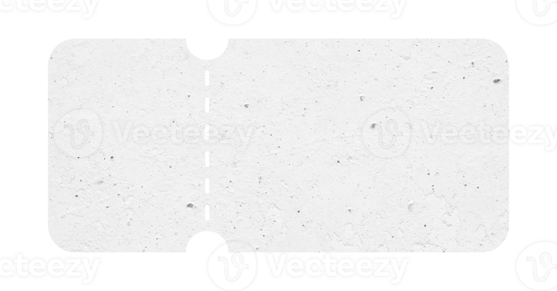White ticket isolated with paper texture for mockups png
