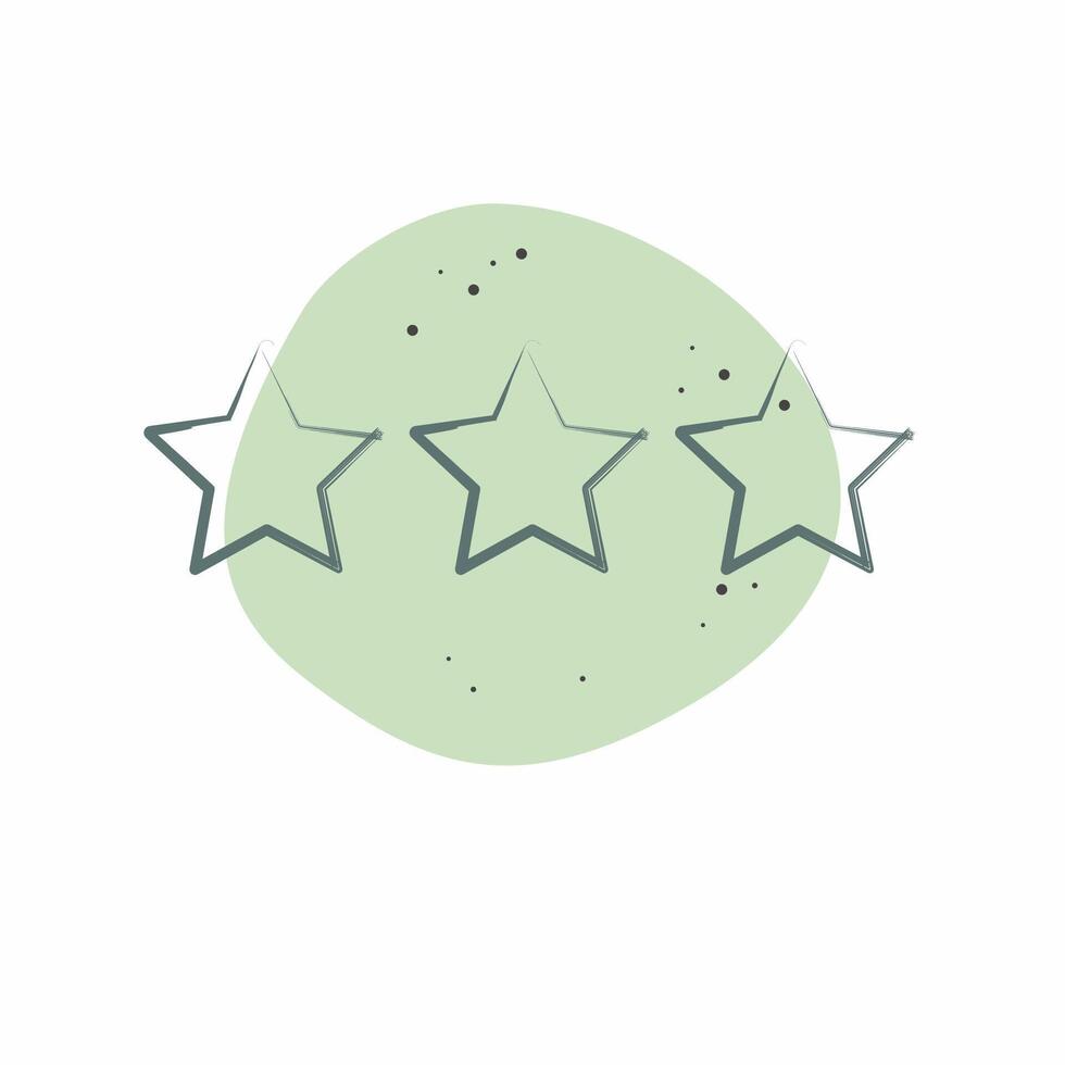 Icon Star Rank. related to Military And Army symbol. Color Spot Style. simple design illustration vector