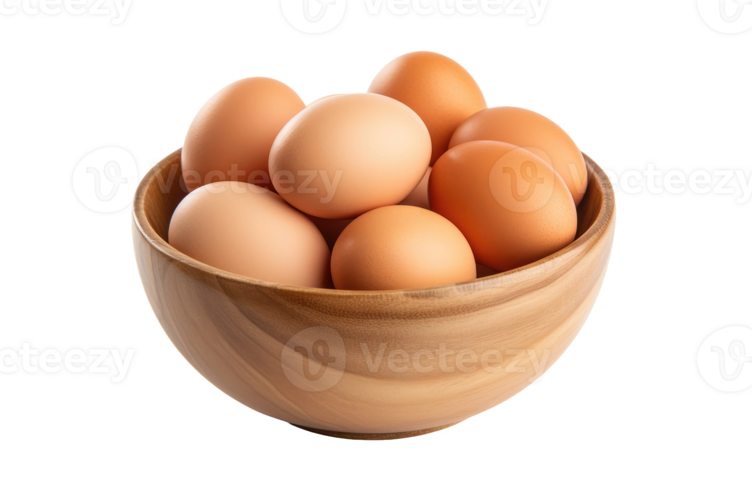 ai generado cuenco de huevos. un cuenco lleno con Fresco huevos. png