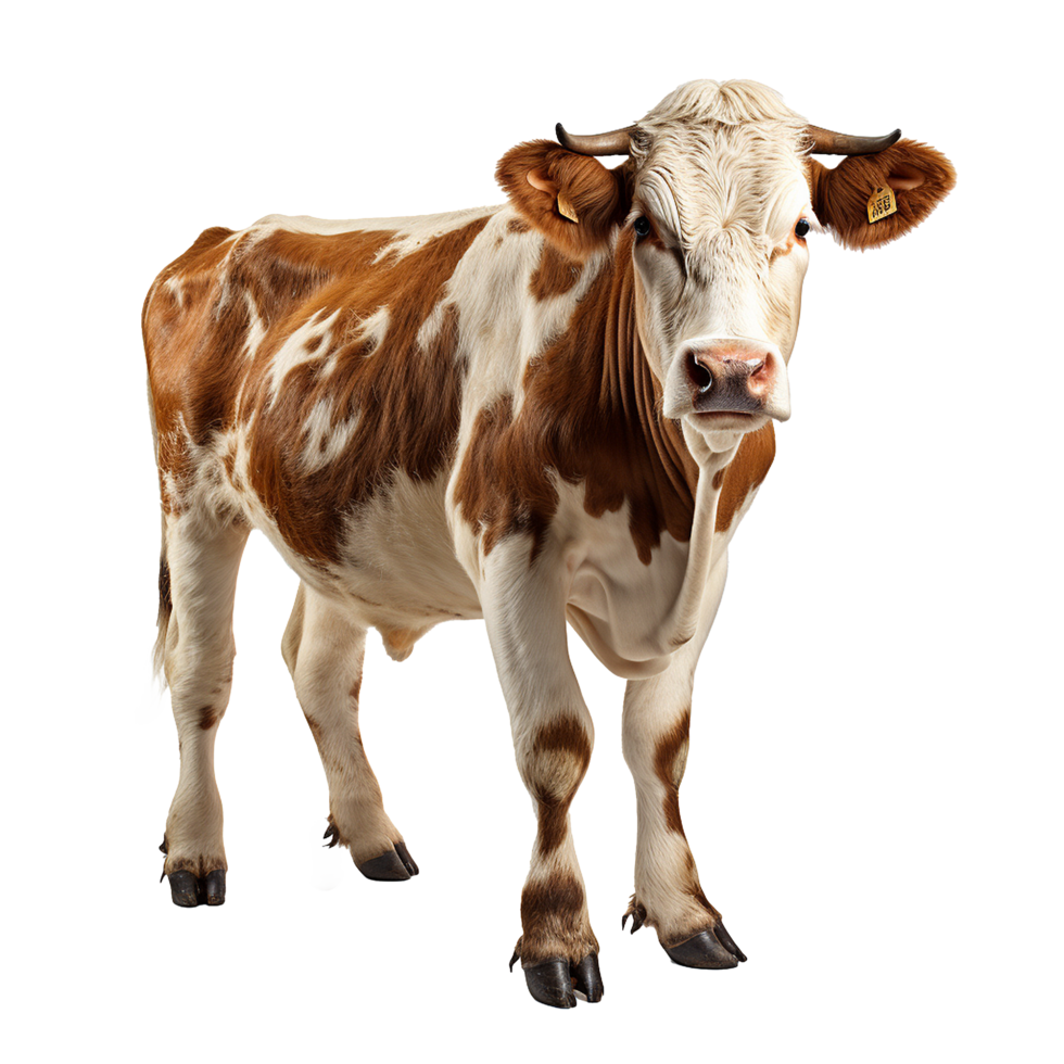 AI generated Cow png isolated on transparent background