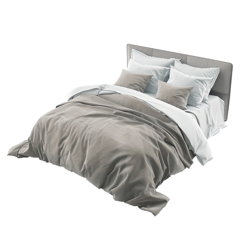 AI generated Bed png isolated on transparent background