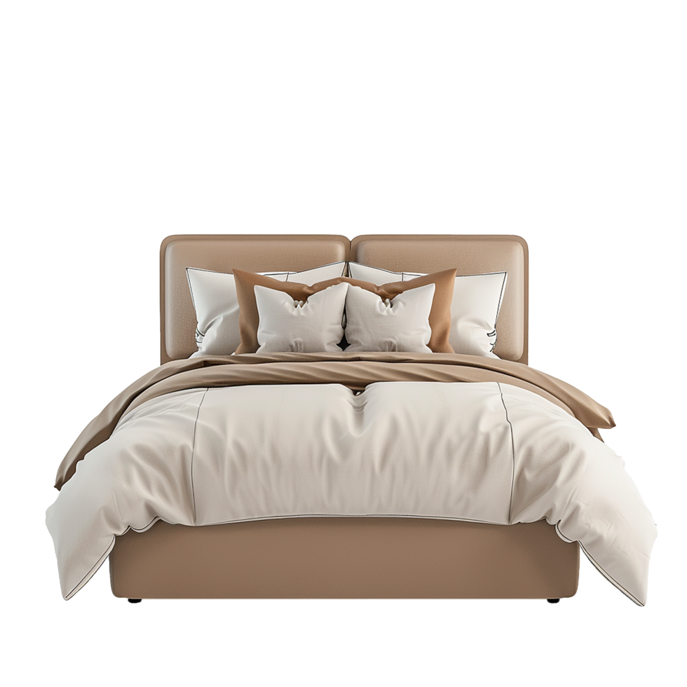 AI generated Bed png isolated on transparent background