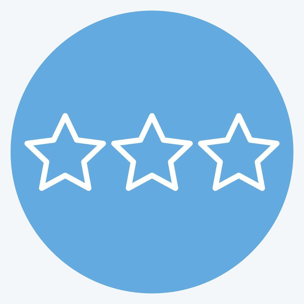 Icon Star Rank. related to Military And Army symbol. blue eyes style. simple design illustration vector
