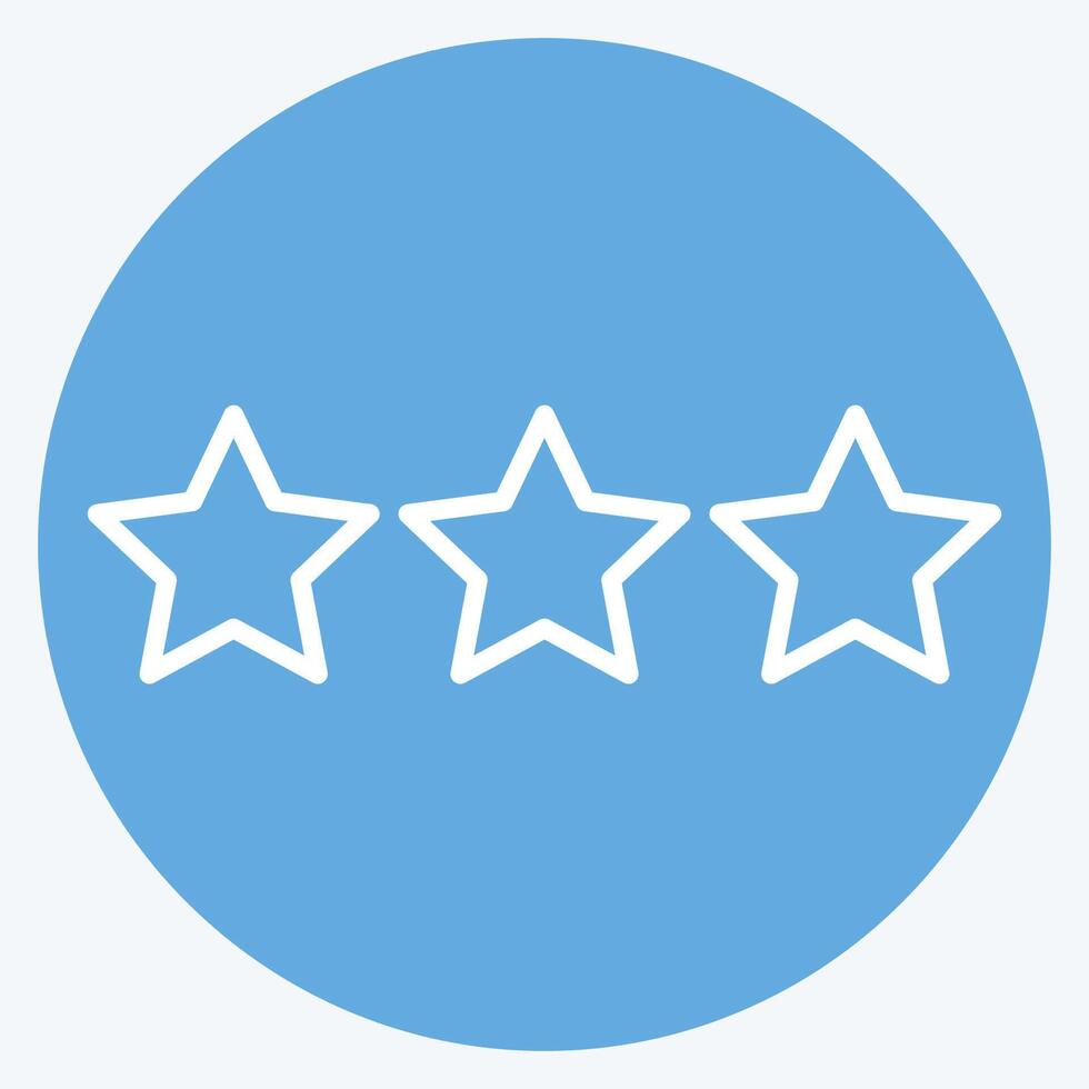 Icon Star Rank. related to Military And Army symbol. blue eyes style. simple design illustration vector