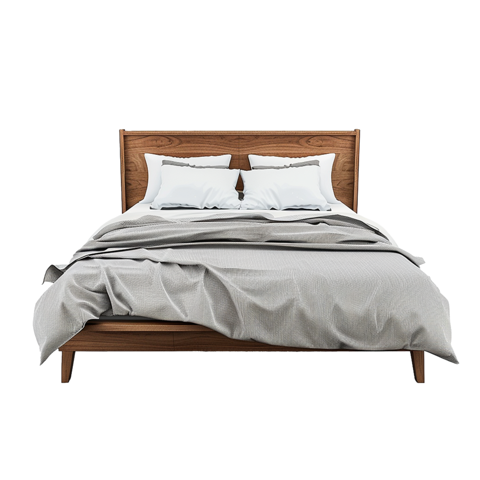 AI generated Bed png isolated on transparent background