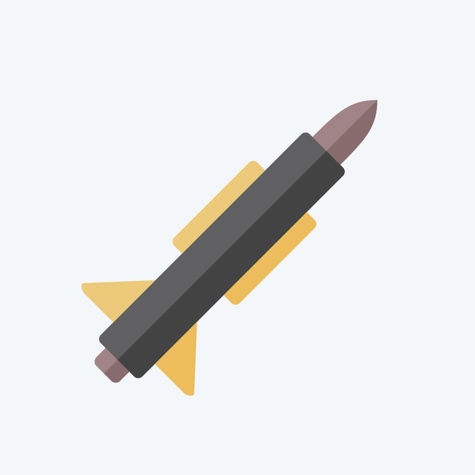 icono misil. relacionado a militar y Ejército símbolo. plano estilo. sencillo diseño ilustración vector