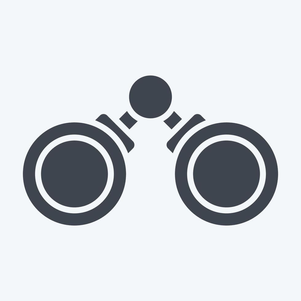 icono binocular. relacionado a militar y Ejército símbolo. glifo estilo. sencillo diseño ilustración vector