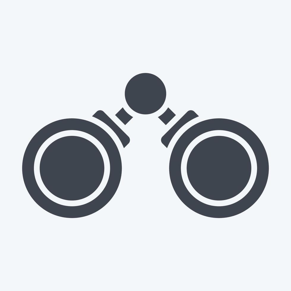 Icon Binocular. related to Military And Army symbol. glyph style. simple design illustration vector