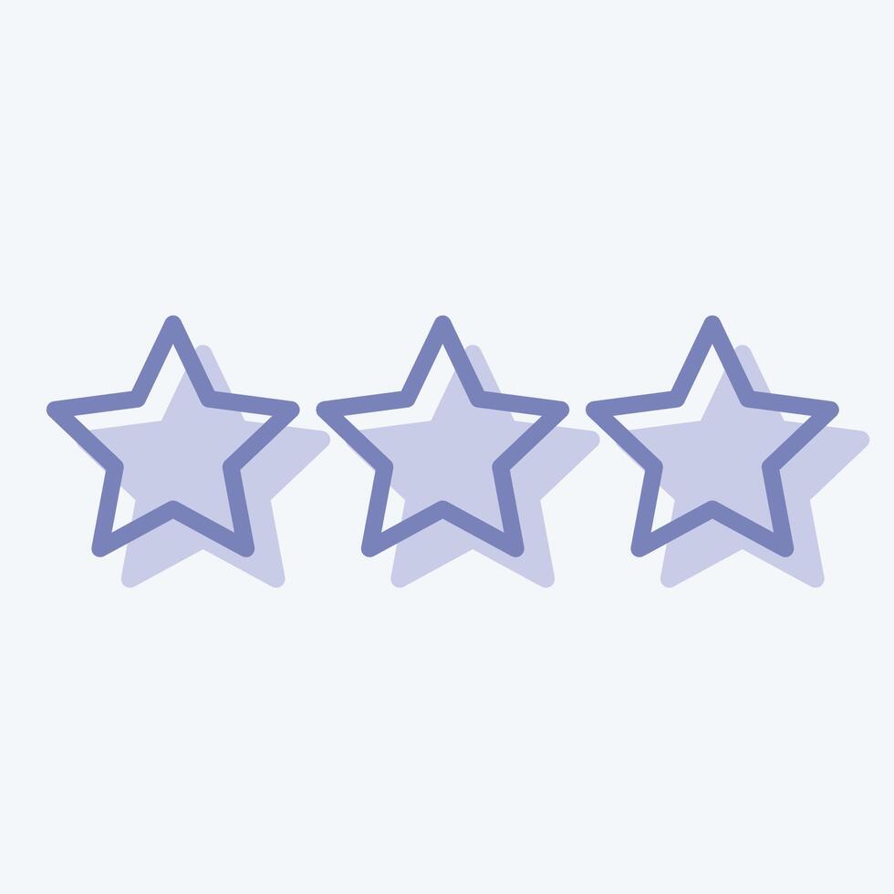 Icon Star Rank. related to Military And Army symbol. two tone style. simple design illustration vector