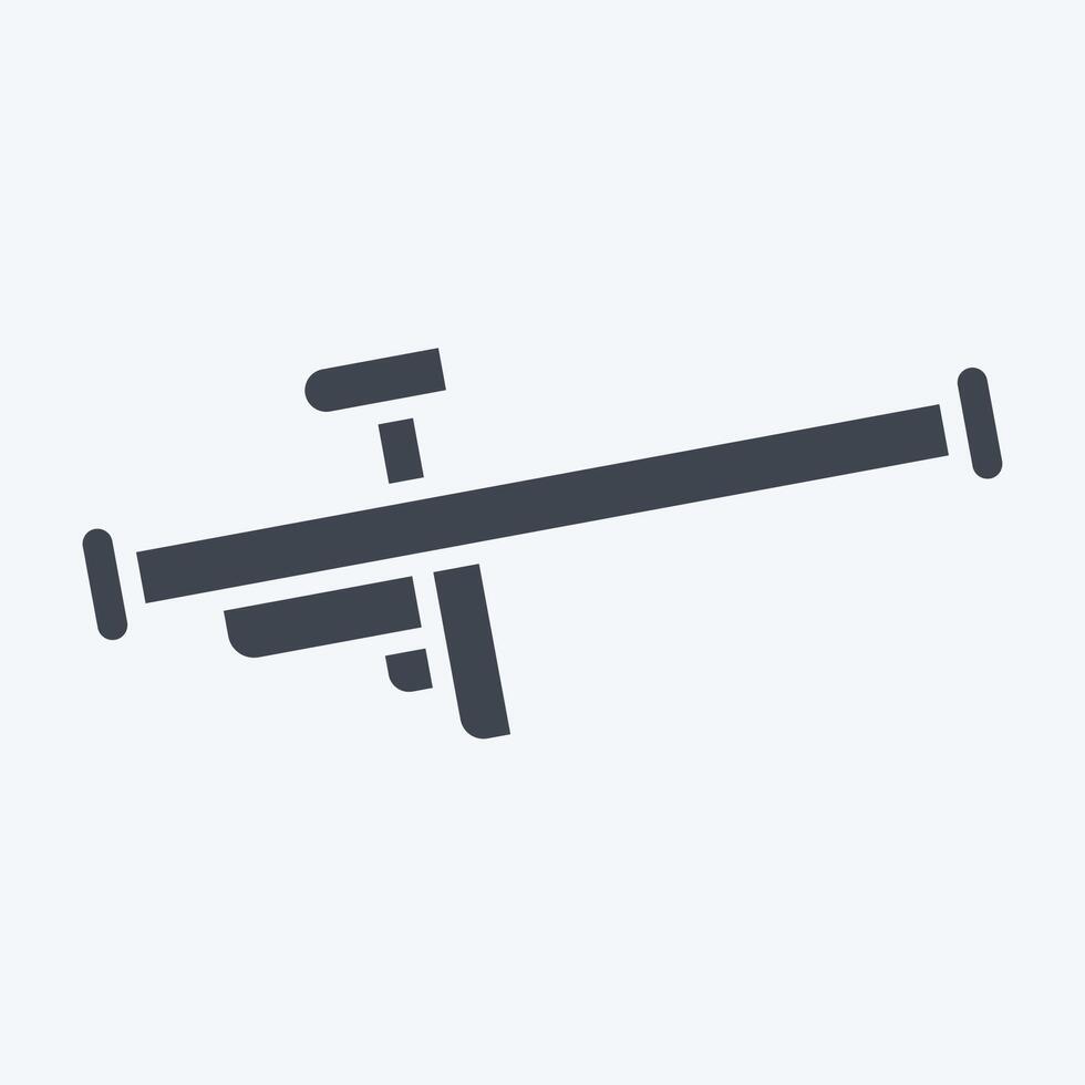 Icon Weapon. related to Military And Army symbol. glyph style. simple design illustration vector