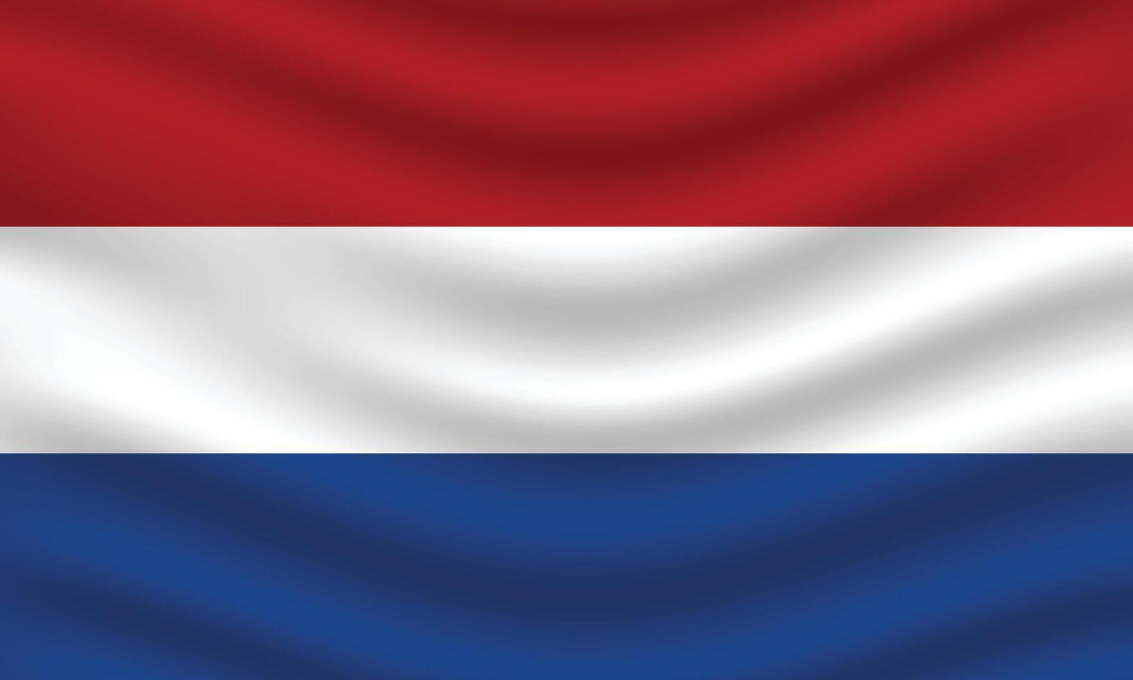 Flat Illustration of the Netherlands national flag. Netherlands flag design. Netherlands Wave flag. vector