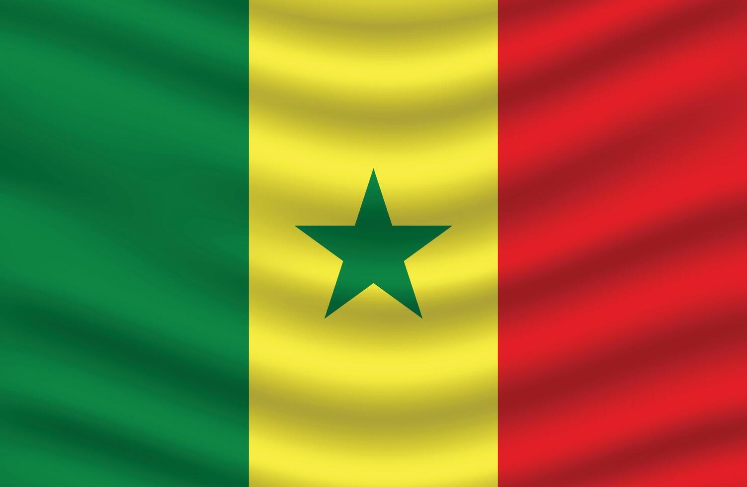 plano ilustración de Senegal nacional bandera. Senegal bandera diseño. Senegal ola bandera. vector