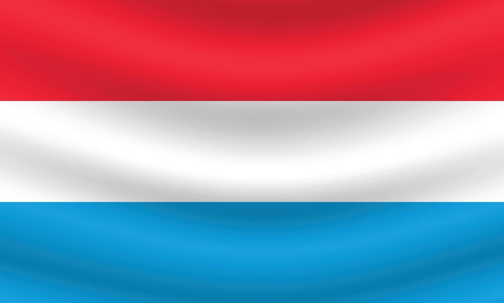 plano ilustración de Luxemburgo nacional bandera. Luxemburgo bandera diseño. Luxemburgo ola bandera. vector