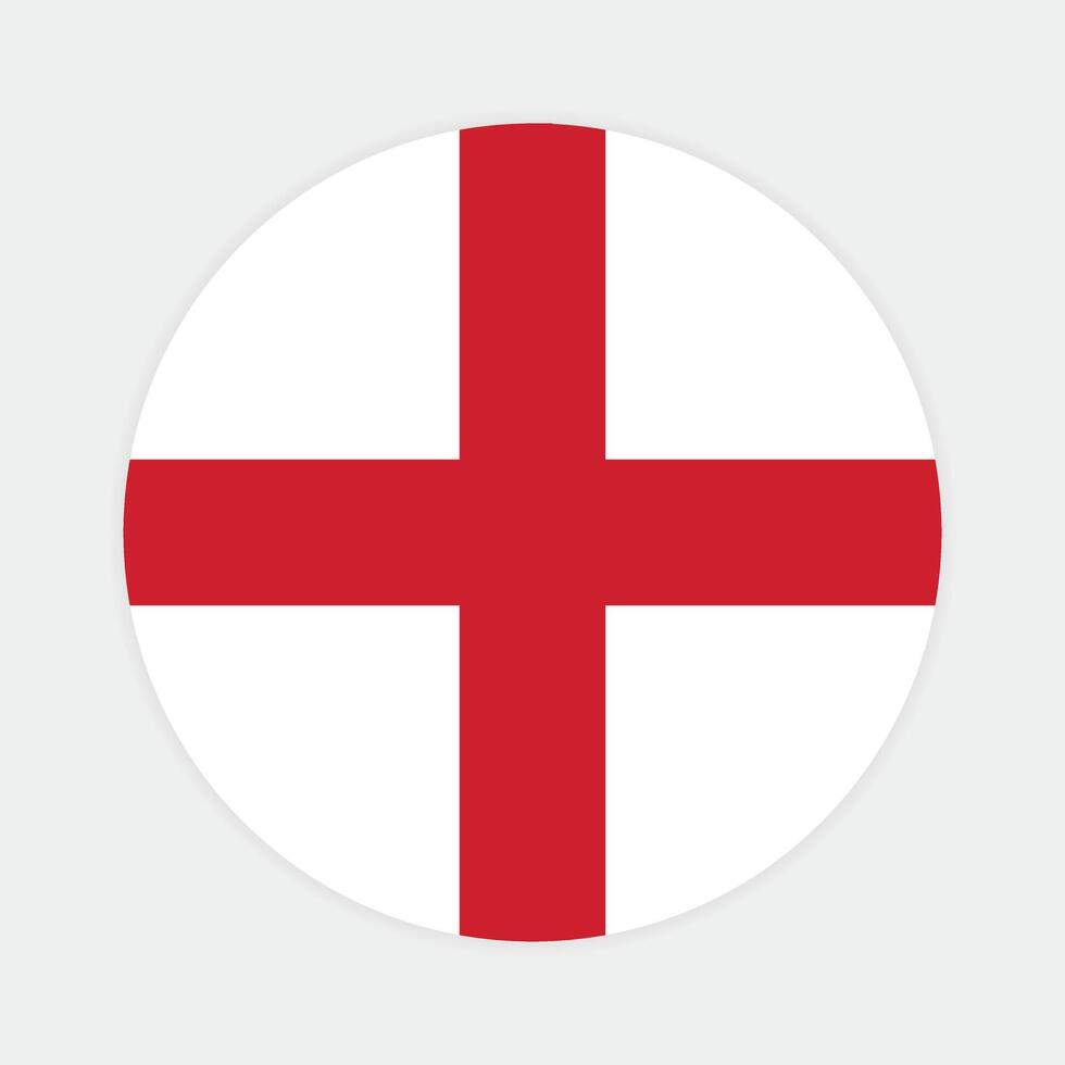 England flag vector icon design. England circle flag. Round of England flag.