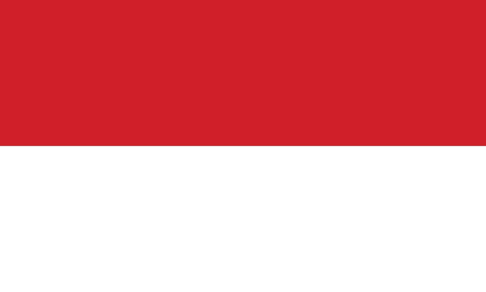 Flat Illustration of Monaco national flag. Monaco flag design. vector