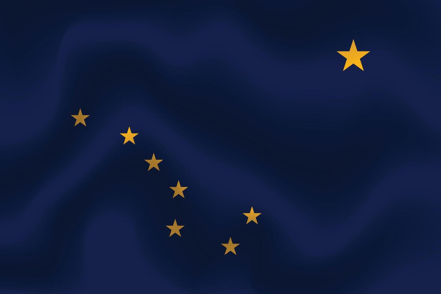 plano ilustración de Alaska estado bandera. Alaska bandera diseño. Alaska ola bandera. vector