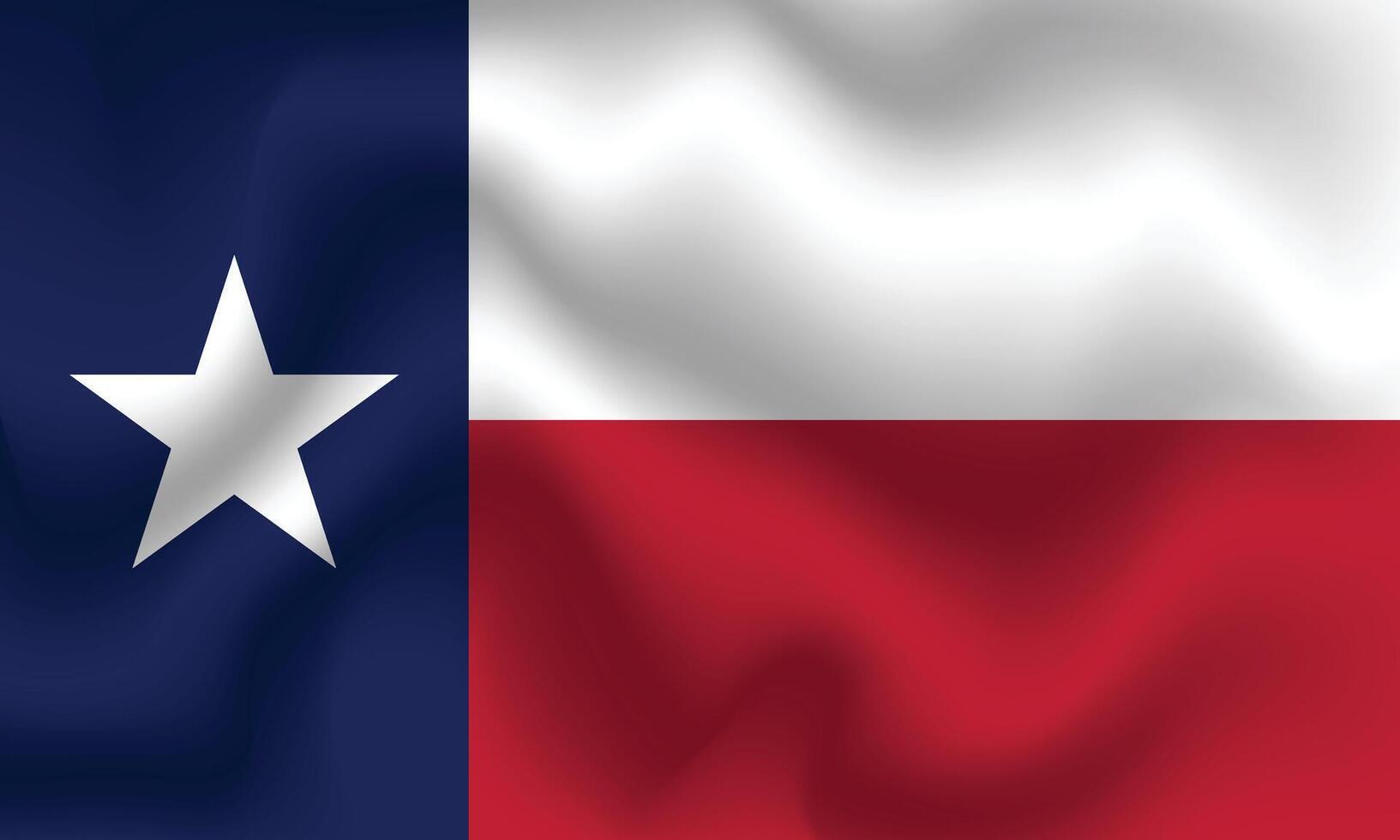 Flat Illustration of Texas state flag. Texas flag design. Texas wave flag. vector