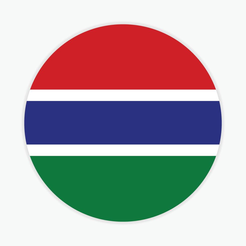 Gambia nacional bandera vector icono diseño. Gambia circulo bandera. redondo de Gambia bandera.