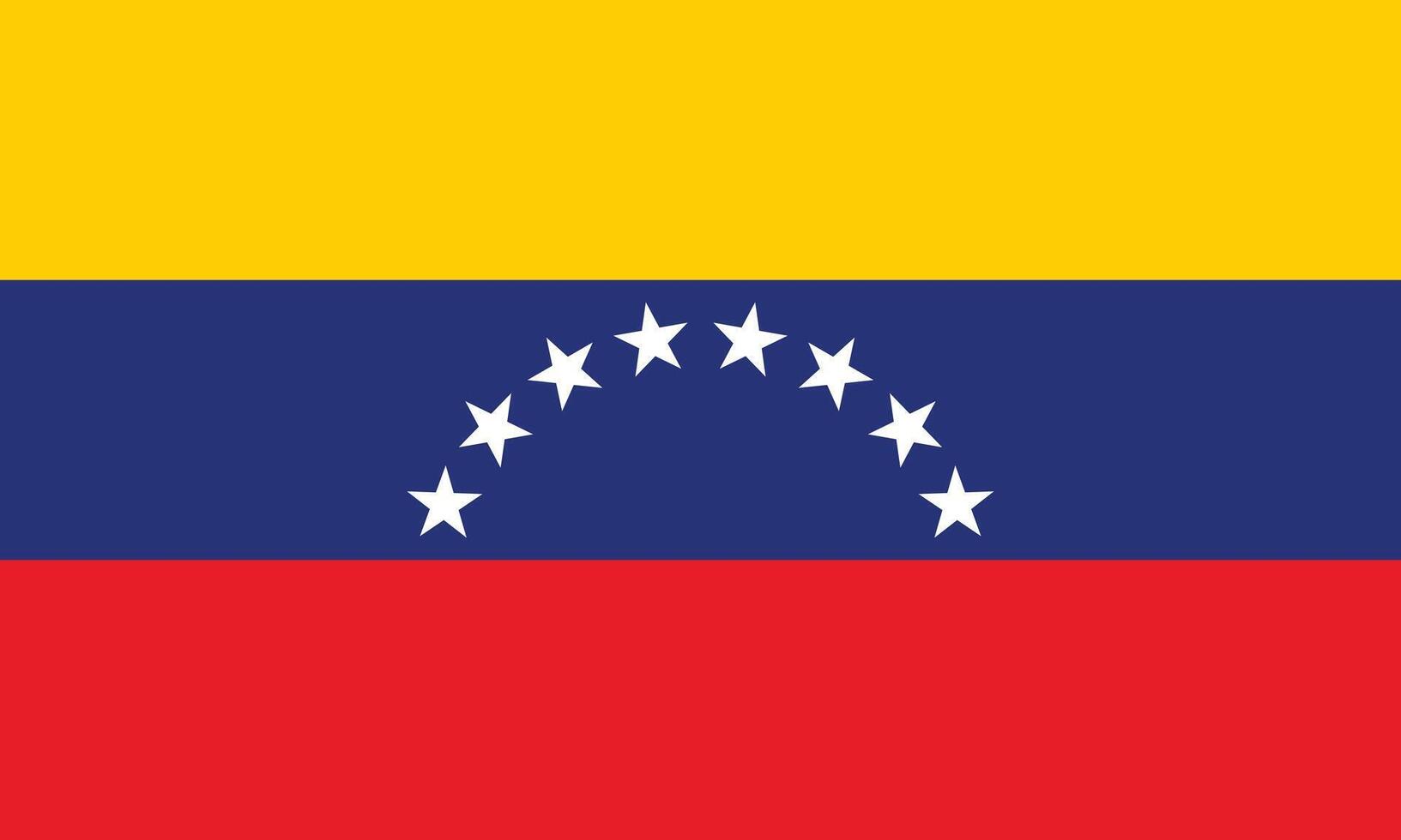 plano ilustración de Venezuela bandera. Venezuela nacional bandera diseño. vector