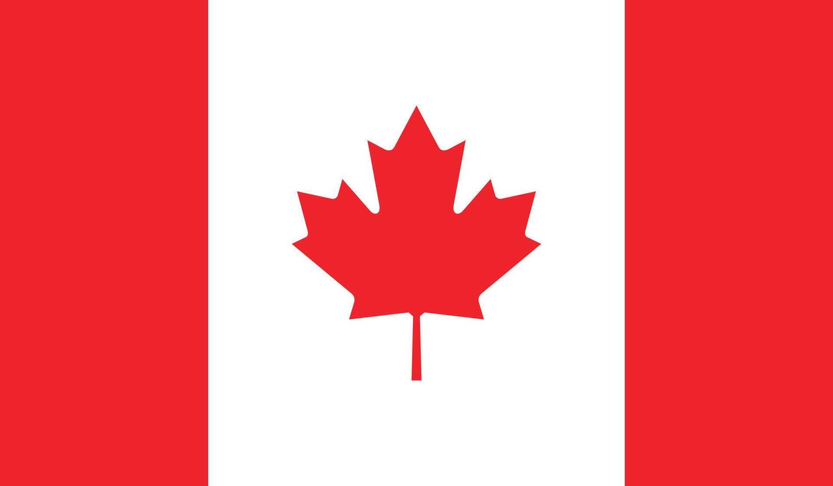 Flat Illustration of the Canadian flag. Canada national flag design. vector